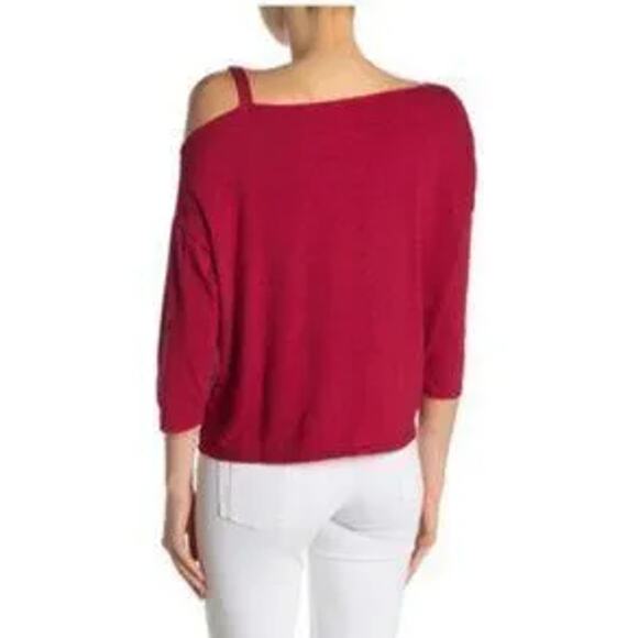Michael Stars Red Off the Shoulder Top One Size - Picture 2 of 6